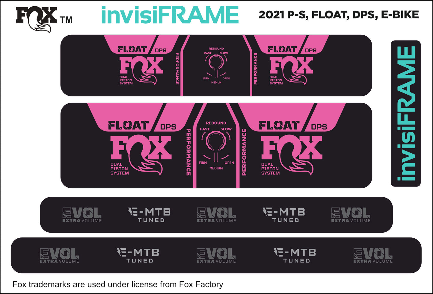 Fox Float DPS Performance E BIKE 2021 Decals