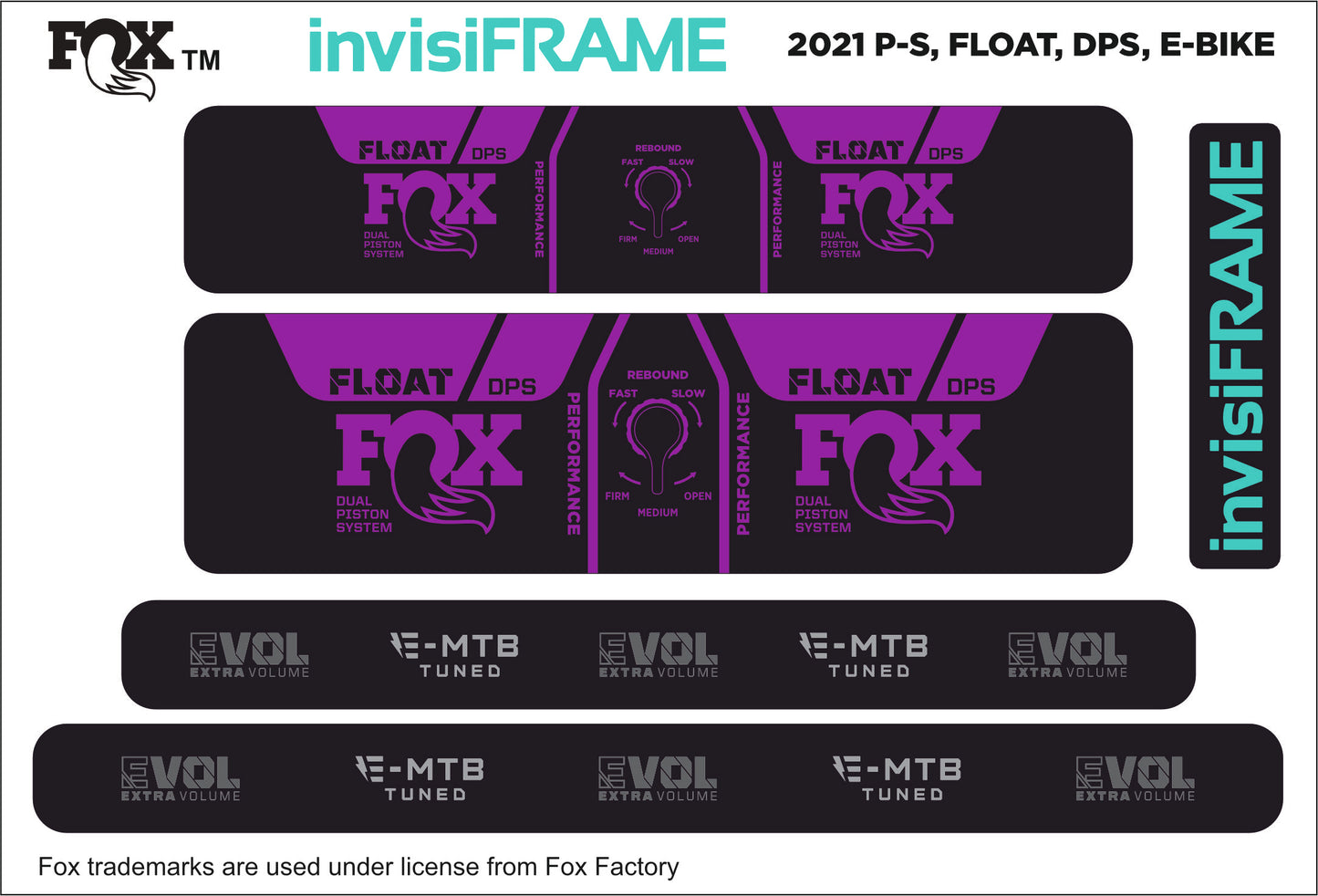 Fox Float DPS Performance E BIKE 2021 Decals
