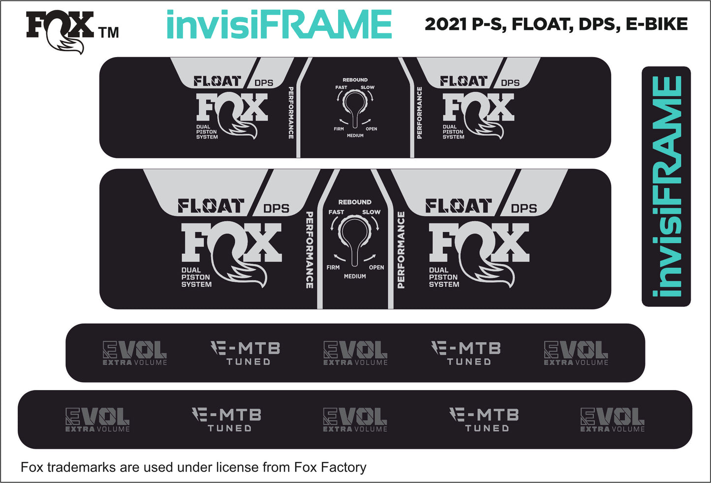 Fox Float DPS Performance E BIKE 2021 Decals