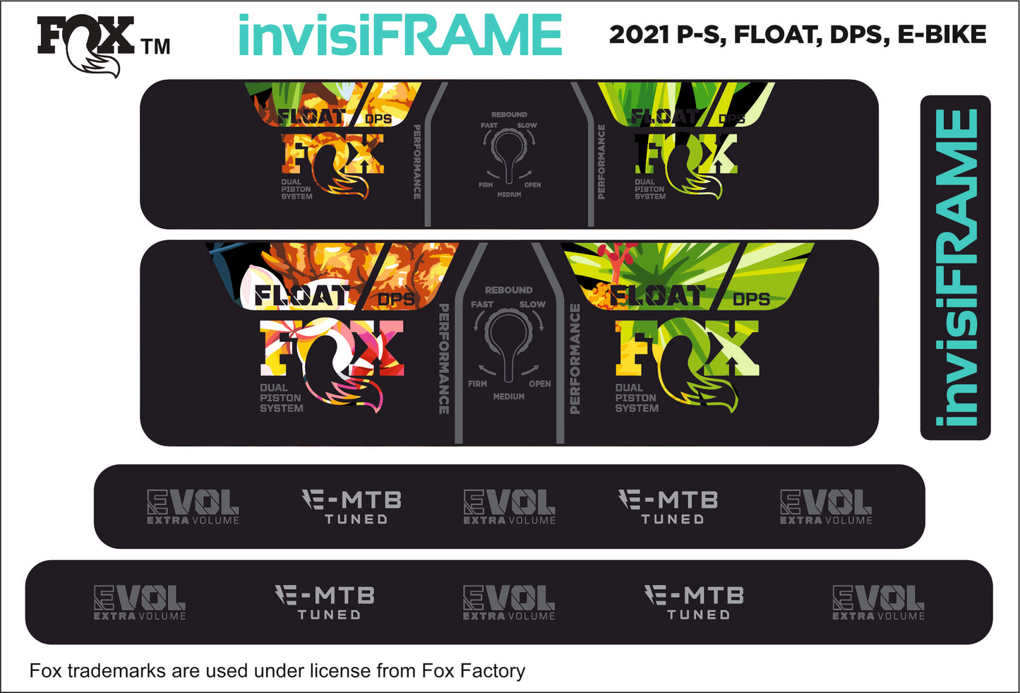 Fox Float DPS Performance E BIKE 2021 Decals