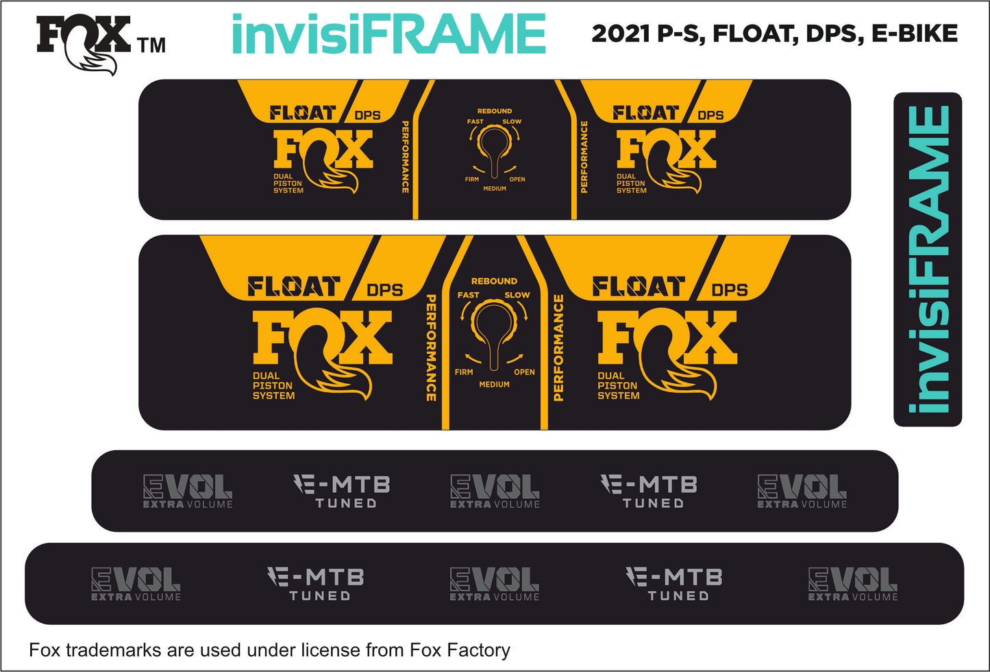 Fox Float DPS Performance E BIKE 2021 Decals