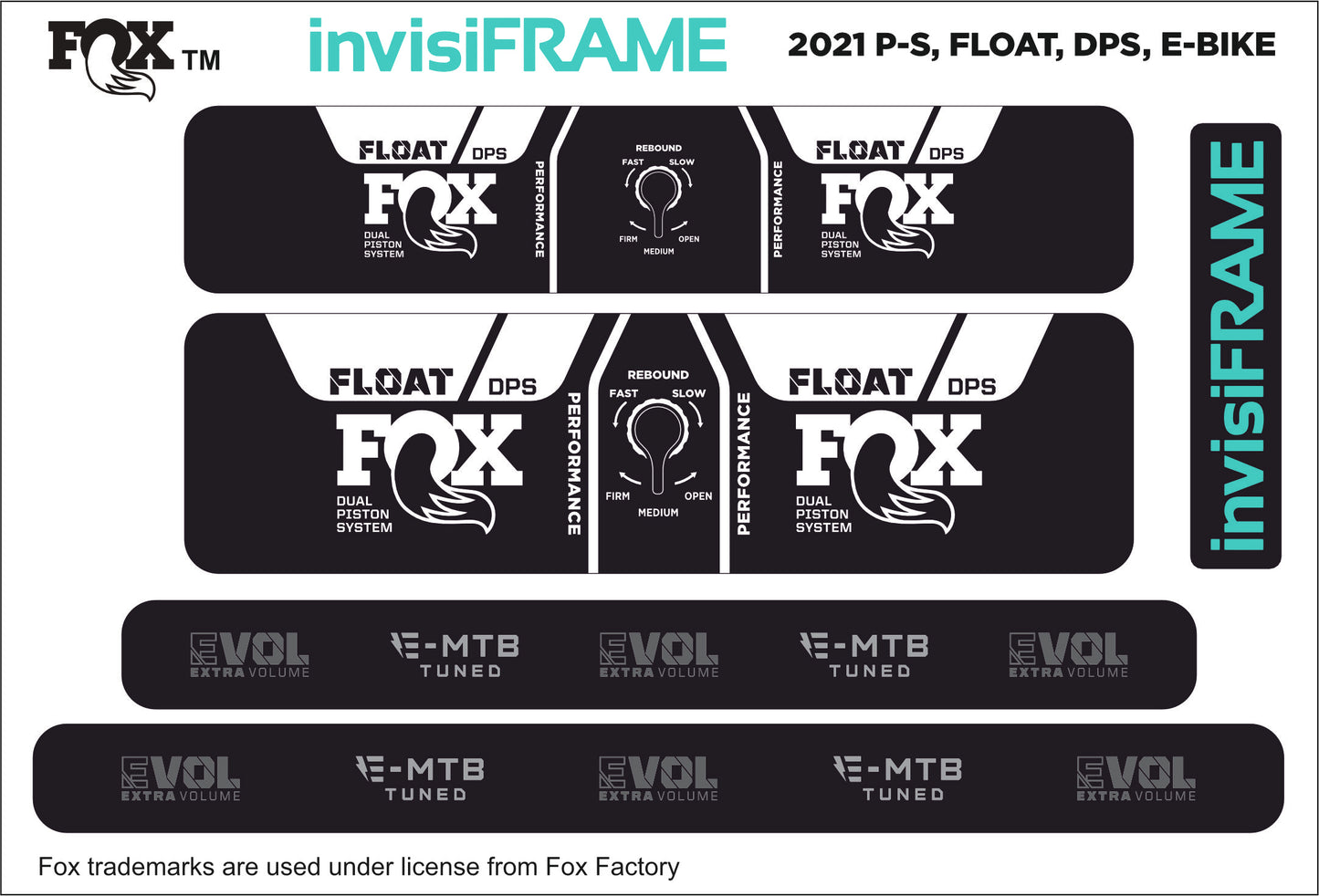 Fox Float DPS Performance E BIKE 2021 Decals