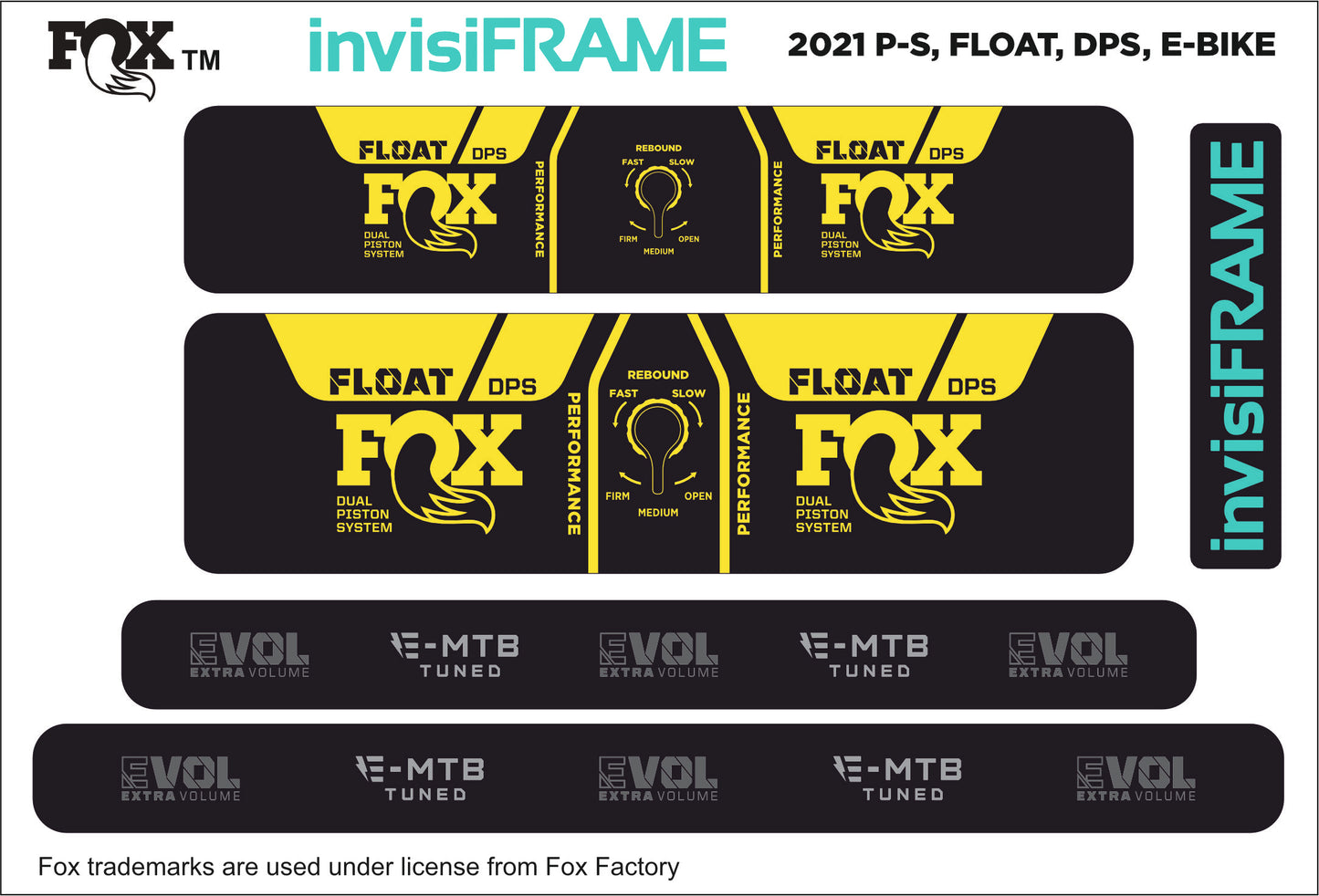 Fox Float DPS Performance E BIKE 2021 Decals