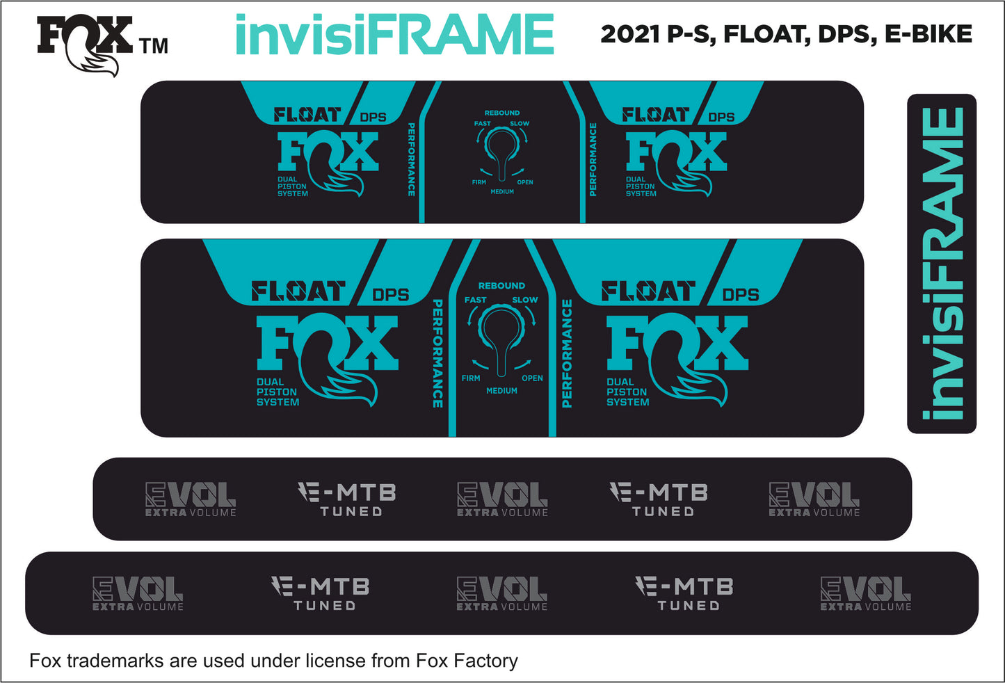 Fox Float DPS Performance E BIKE 2021 Decals
