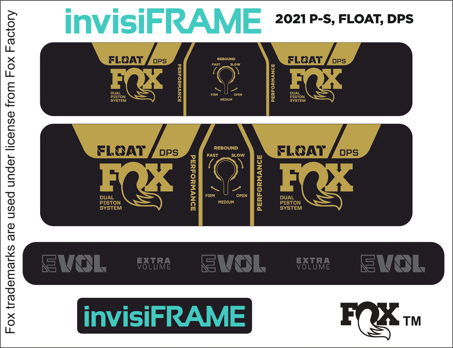 Fox Float DPS Performance 2021 Decals