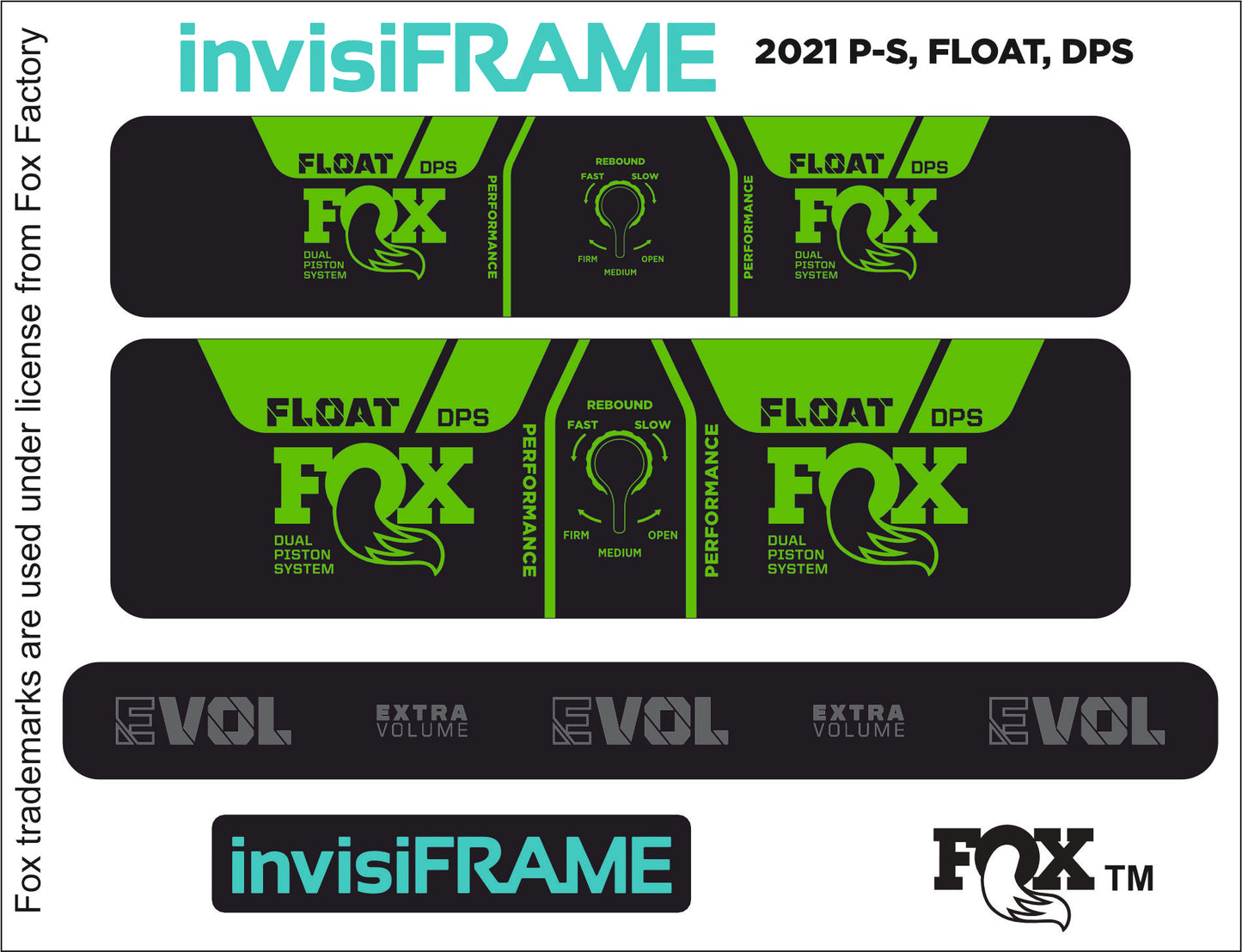 Fox Float DPS Performance 2021 Decals