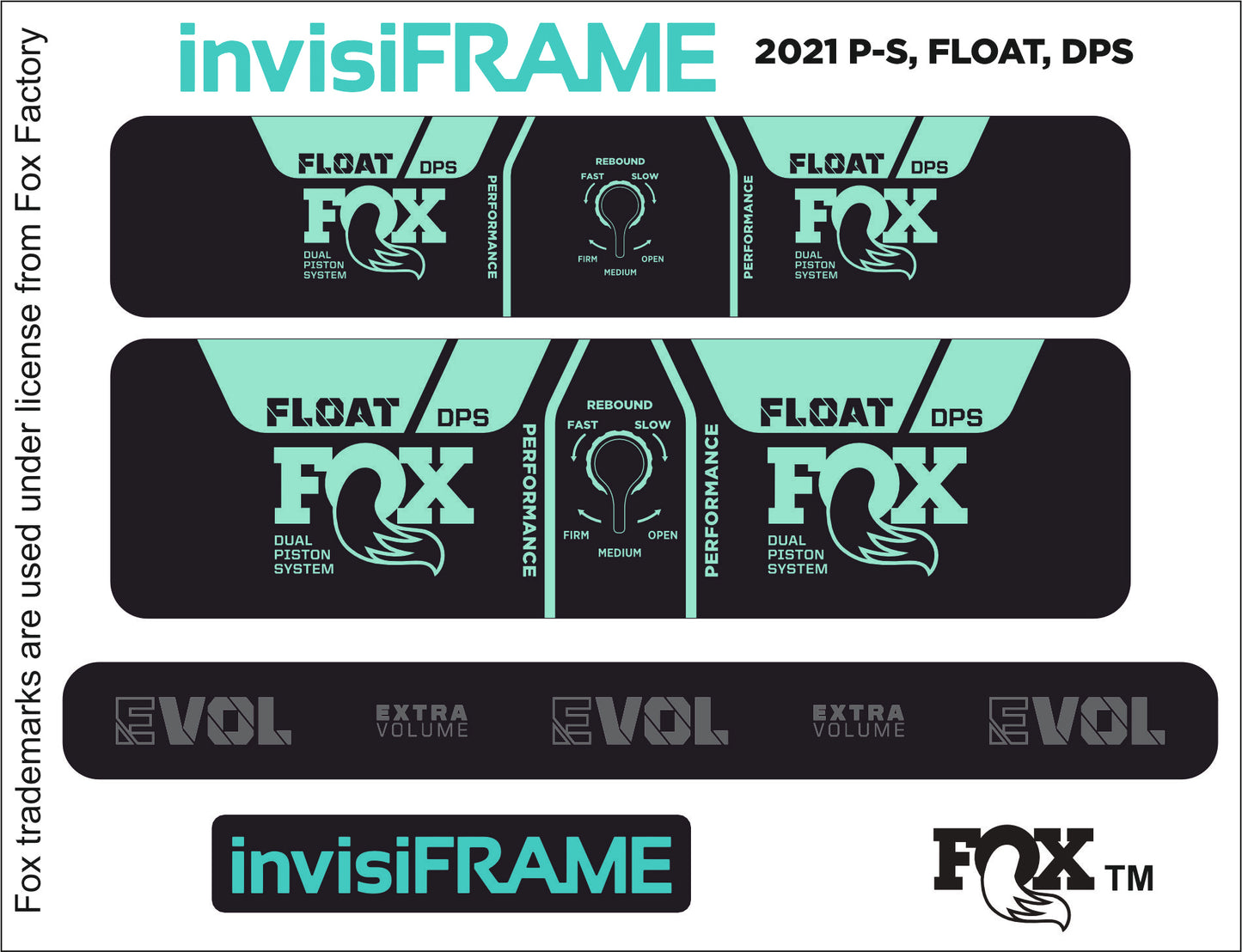 Fox Float DPS Performance 2021 Decals