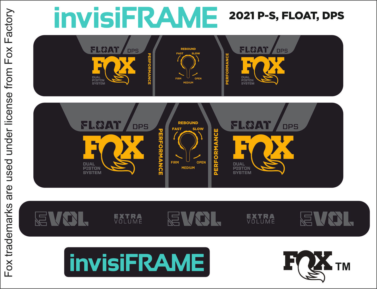Fox Float DPS Performance 2021 Decals