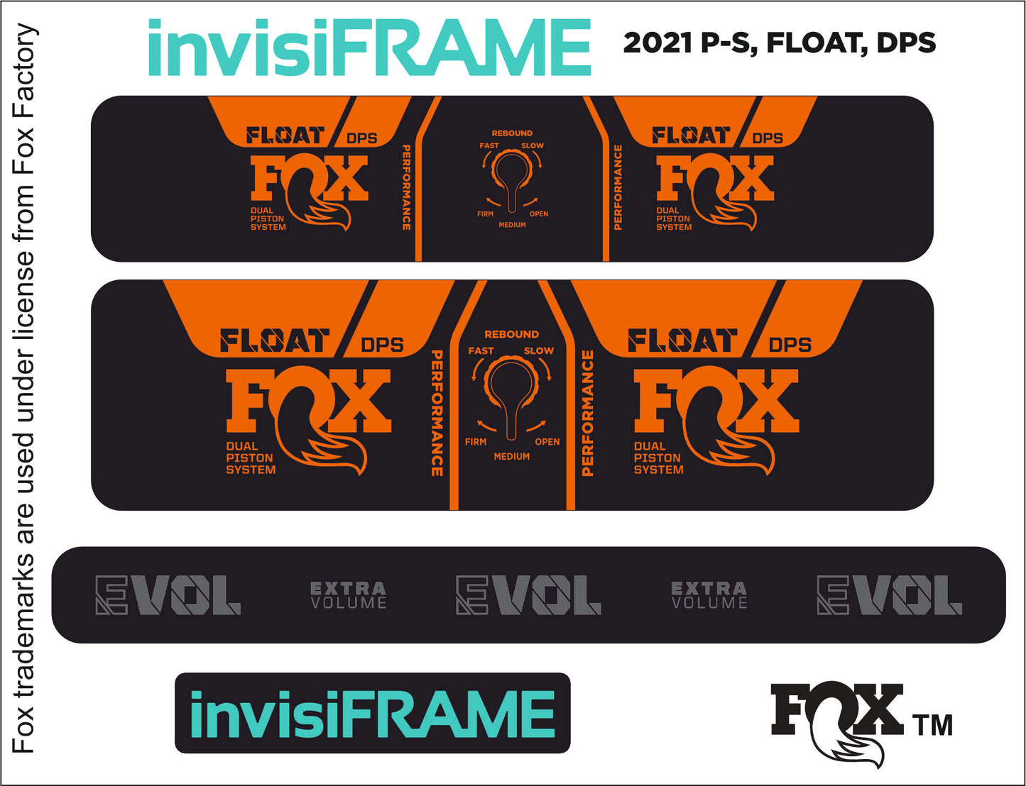 Fox Float DPS Performance 2021 Decals