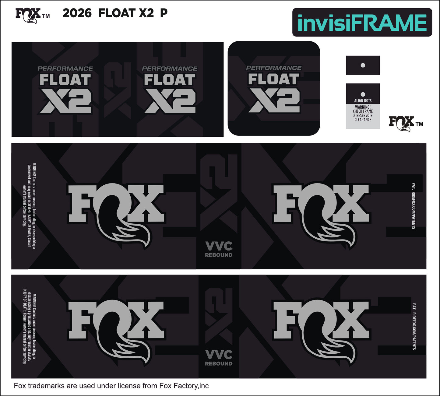 Fox Float X2 Performance 2026 Decals