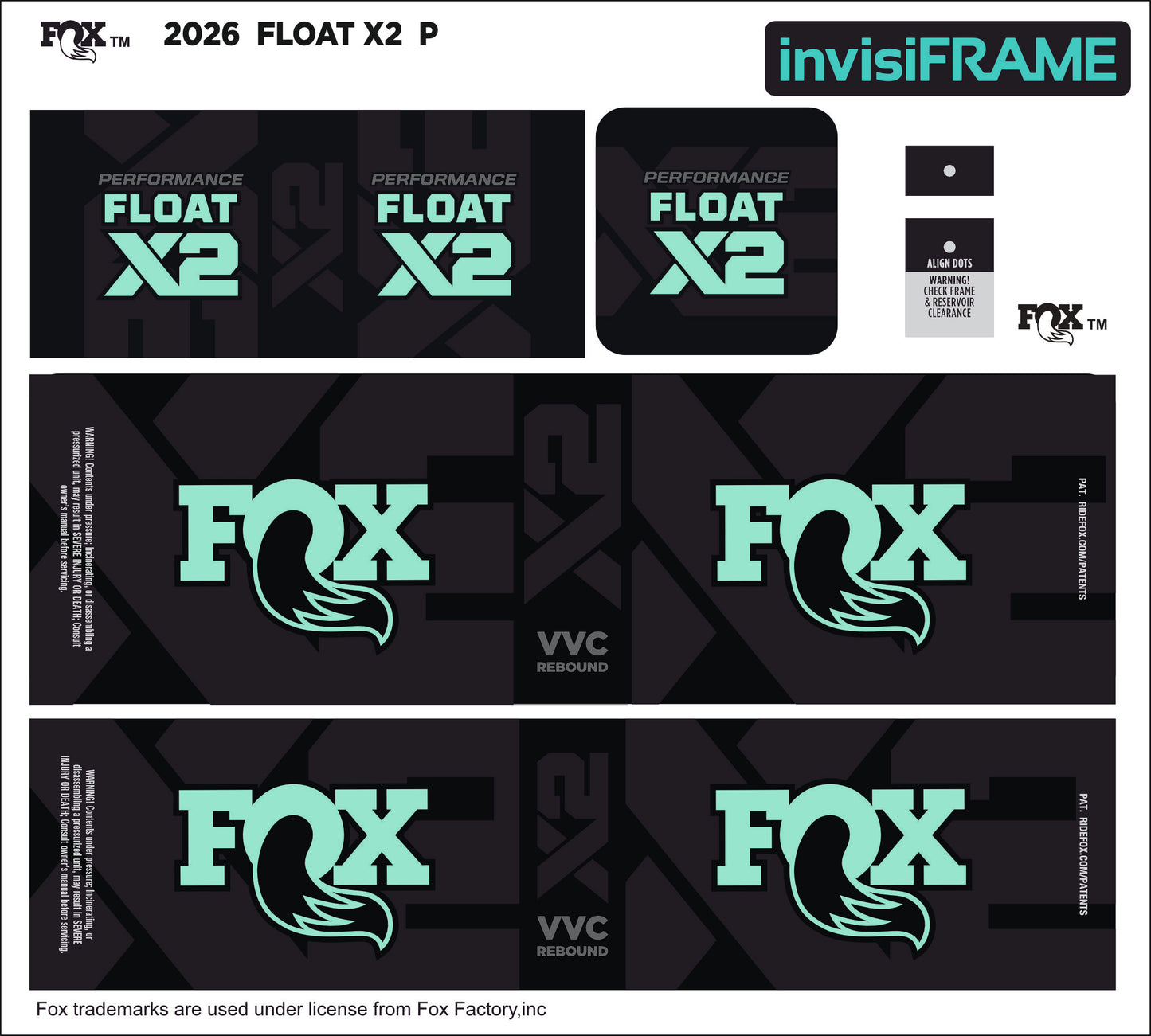 Fox Float X2 Performance 2026 Decals