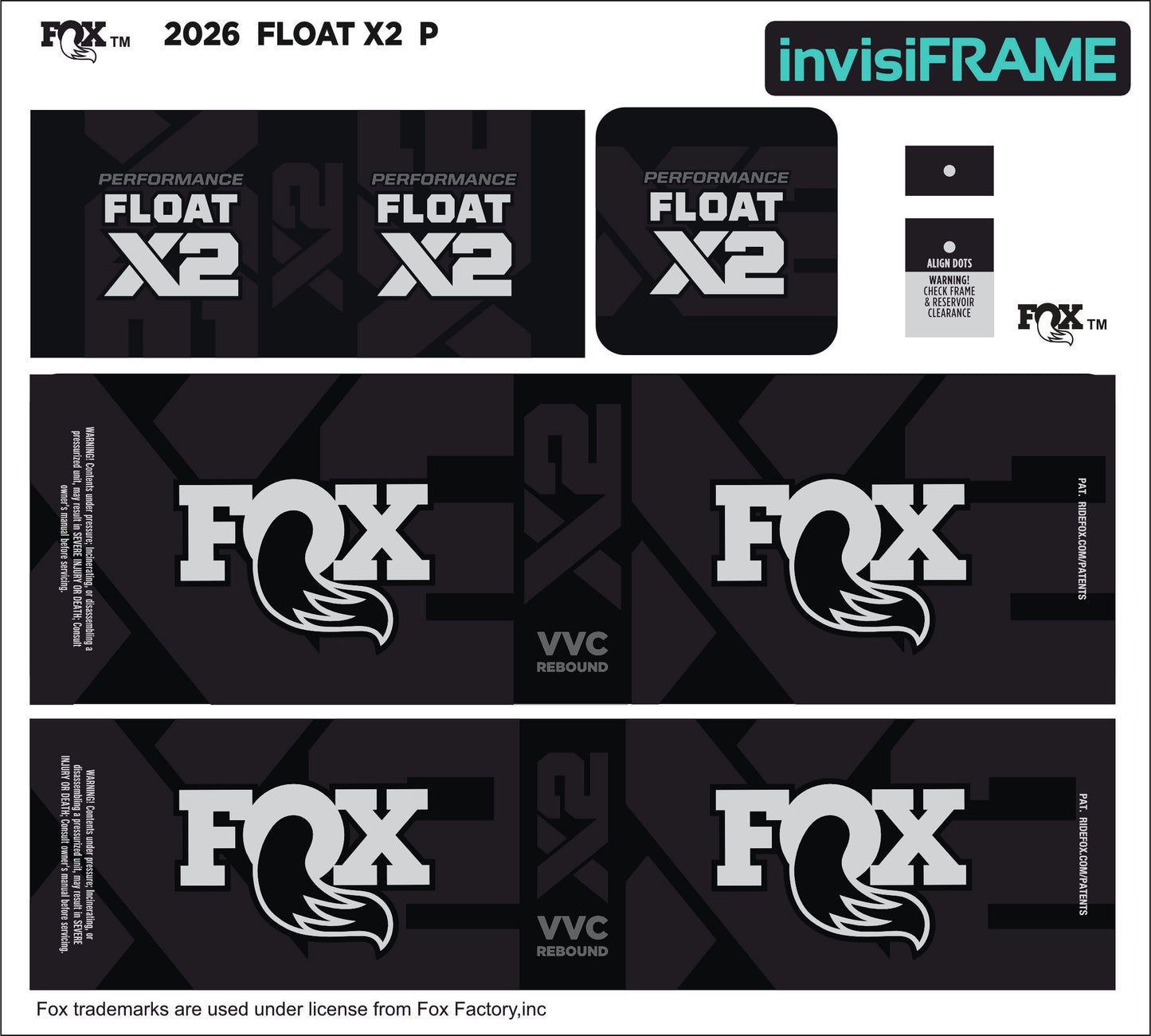Fox Float X2 Performance 2026 Decals