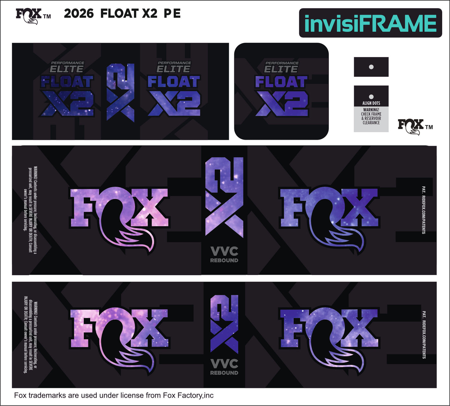 Fox Float X2 Performance Elite 2026 Decals