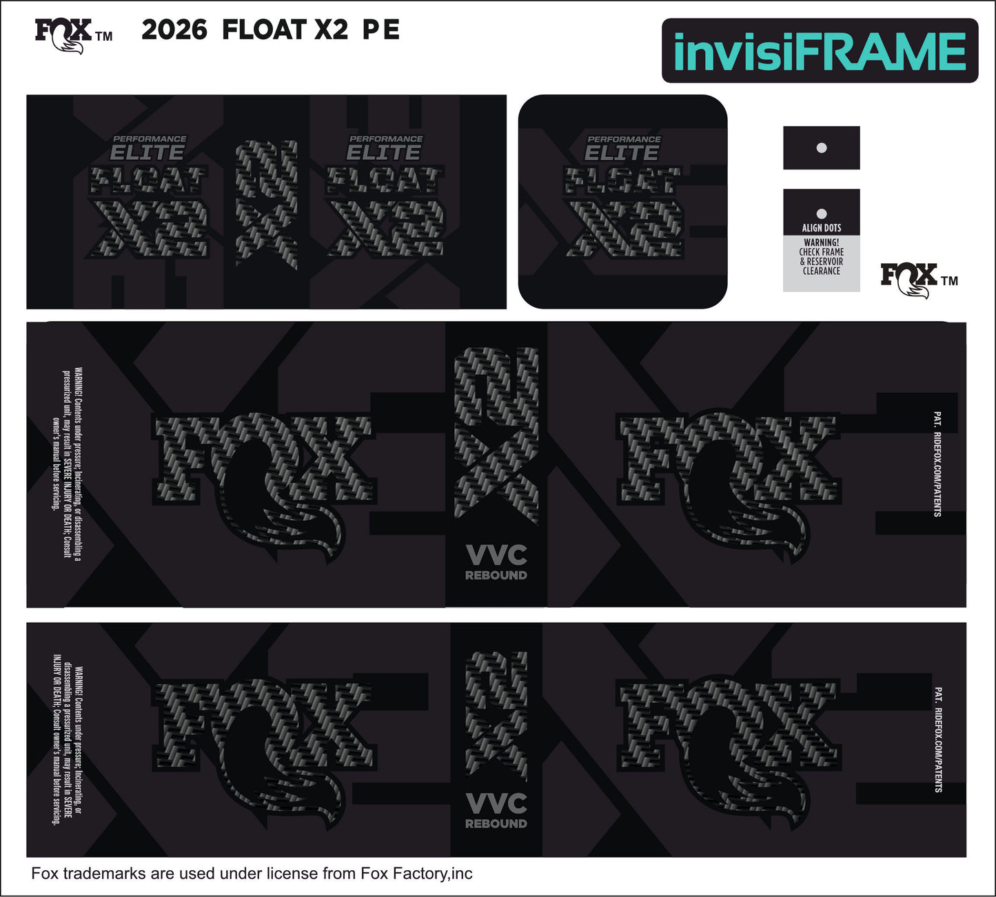 Fox Float X2 Performance Elite 2026 Decals