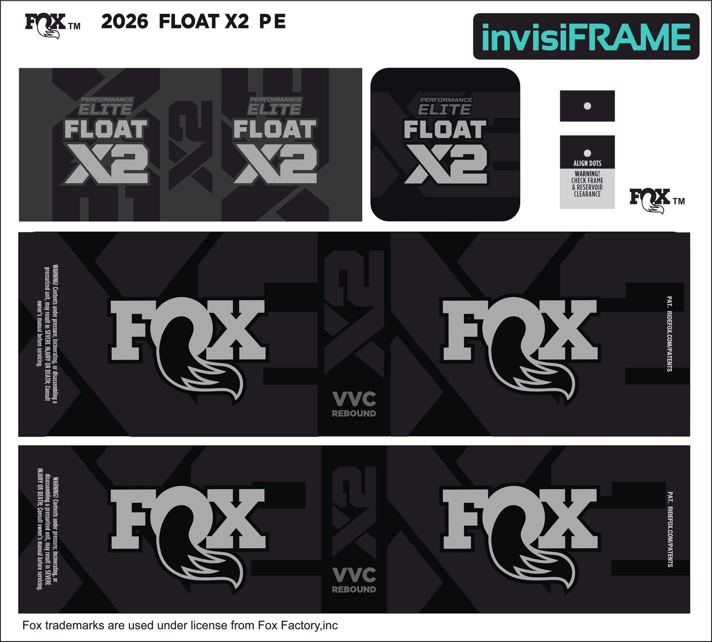 Fox Float X2 Performance Elite 2026 Decals