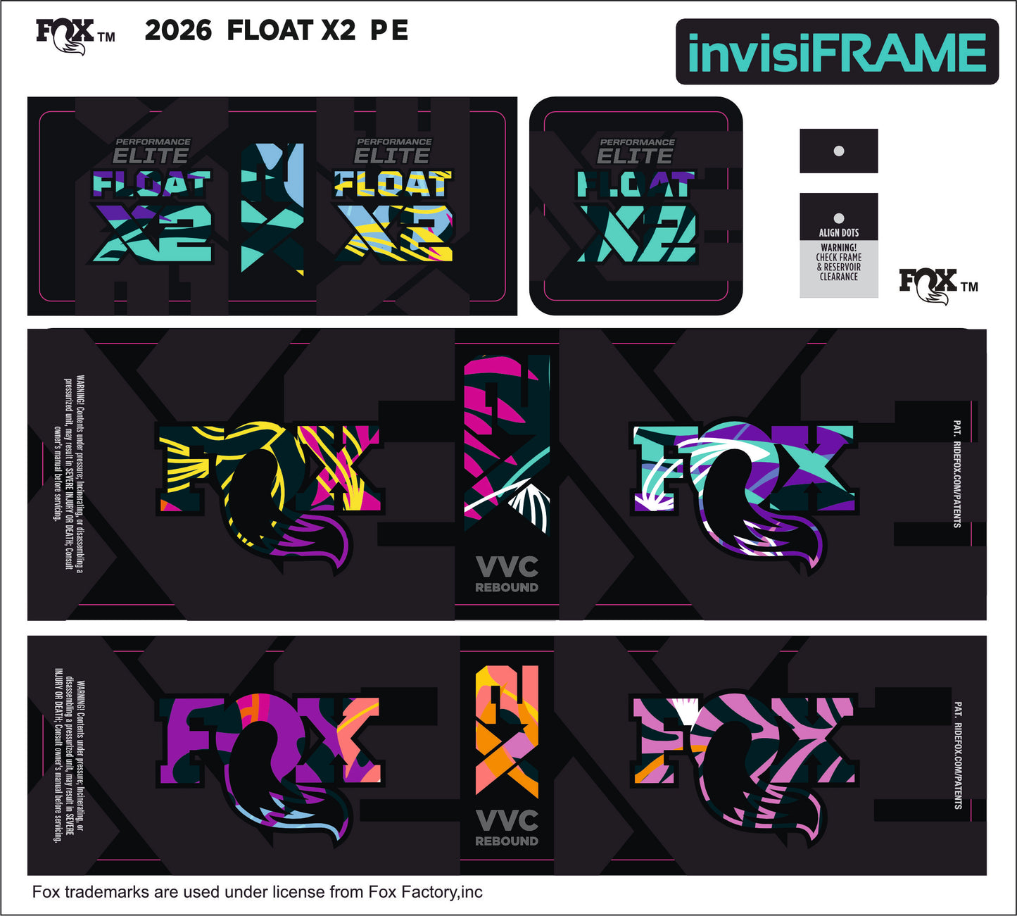 Fox Float X2 Performance Elite 2026 Decals
