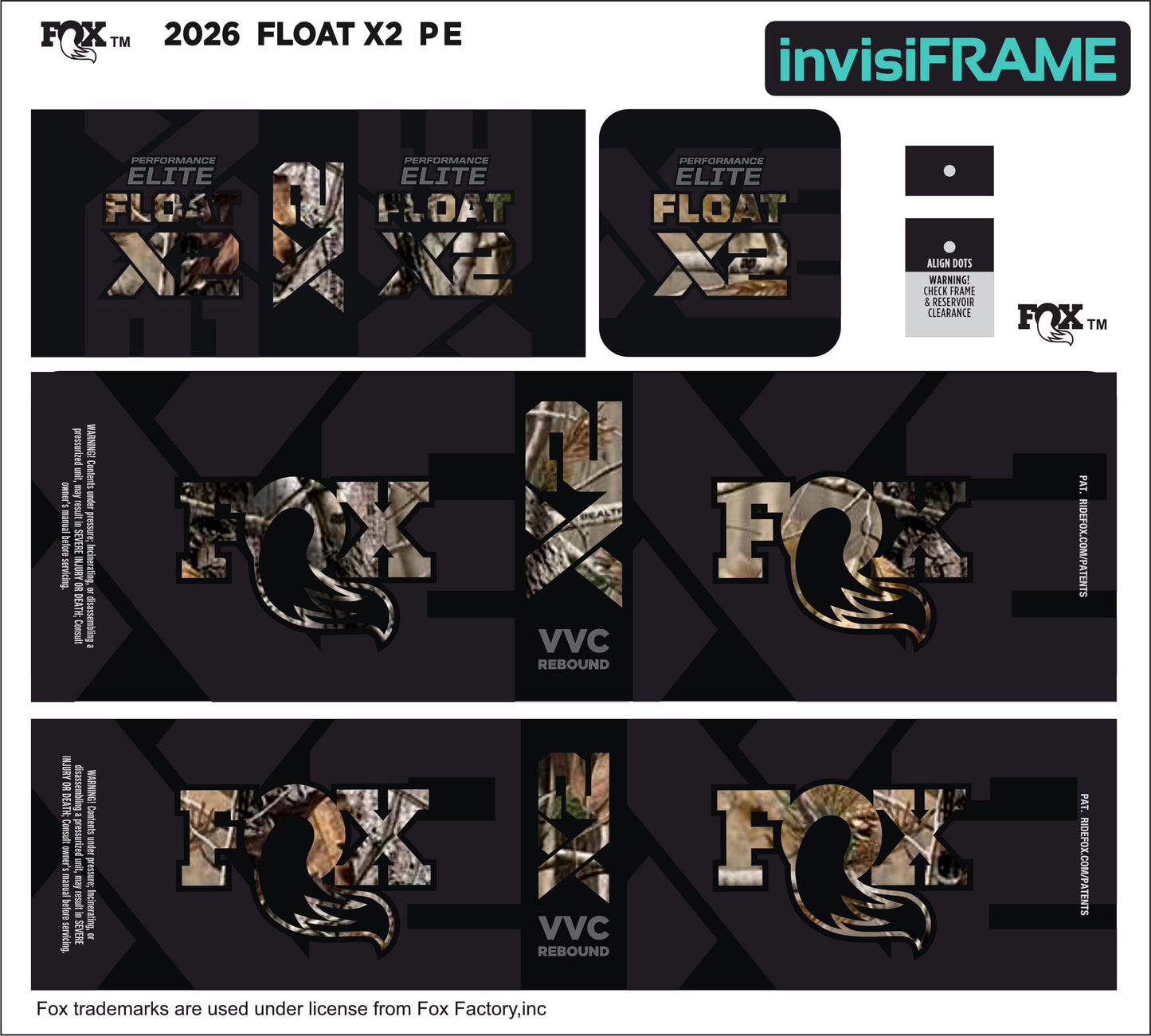 Fox Float X2 Performance Elite 2026 Decals