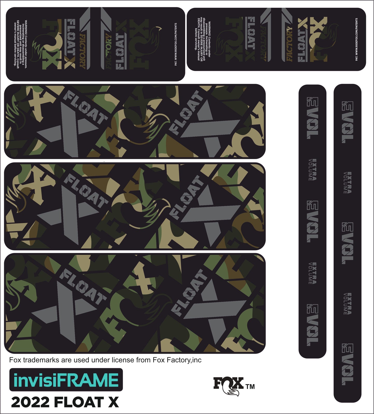 Fox Float X Factory 2022 Decals