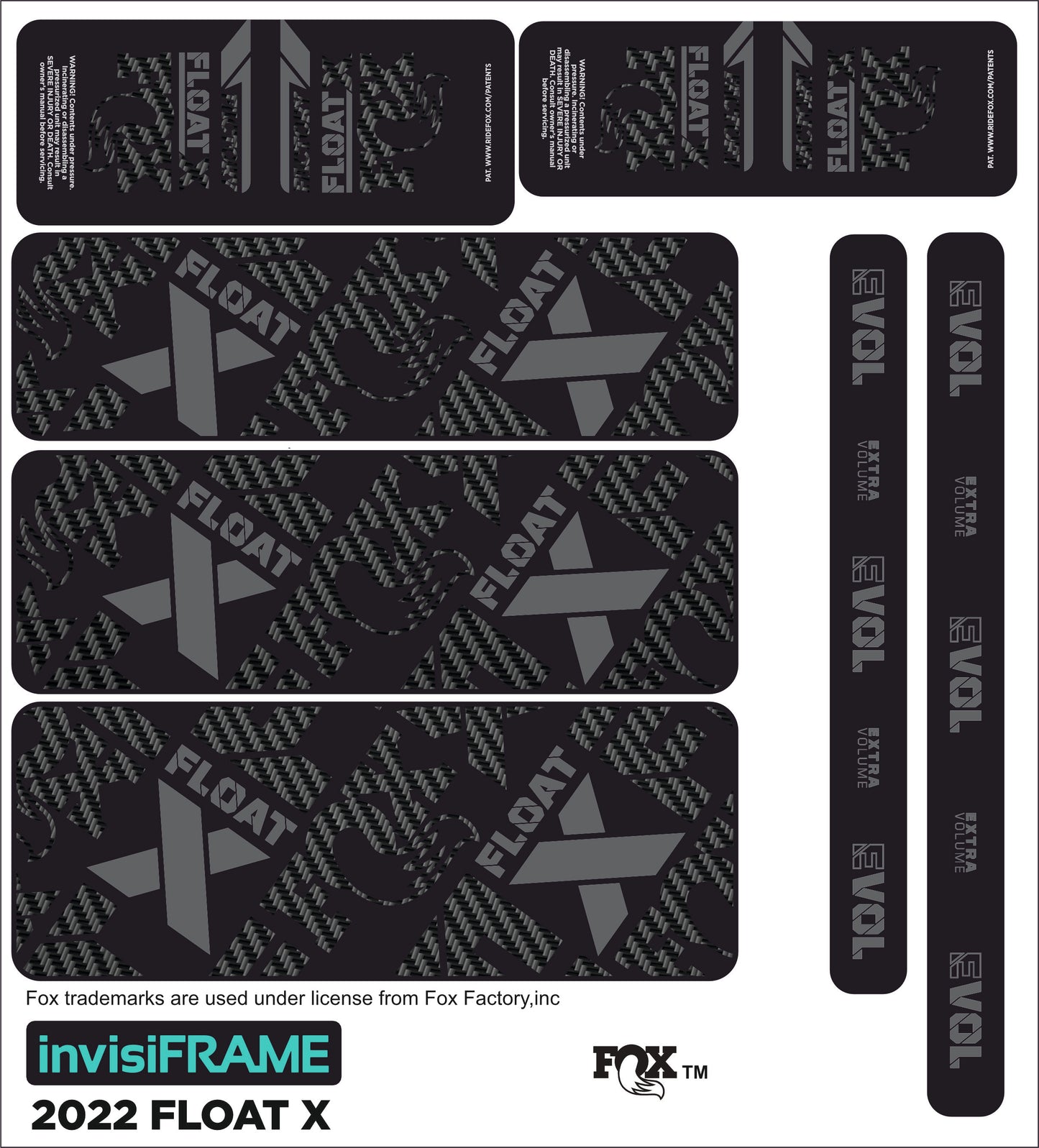 Fox Float X Factory 2022 Decals