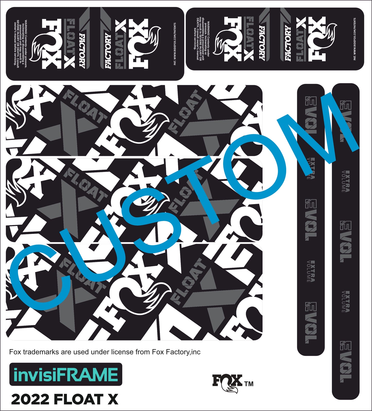 Fox Float X Factory 2022 Decals