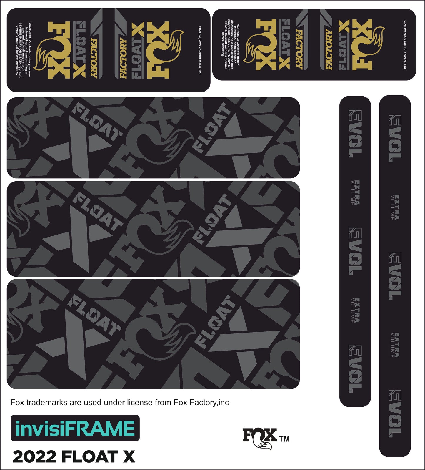 Fox Float X Factory 2022 Decals