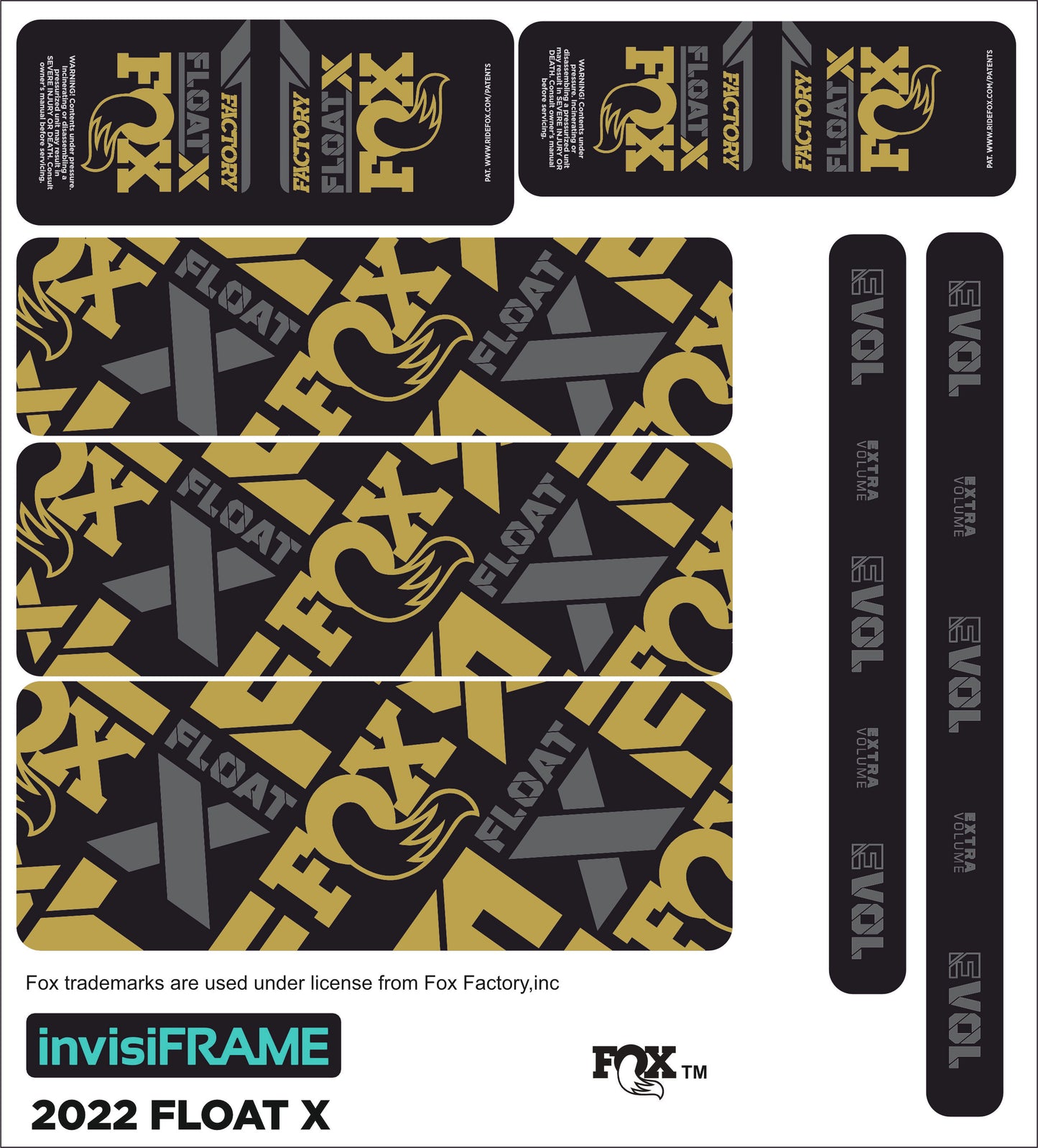 Fox Float X Factory 2022 Decals