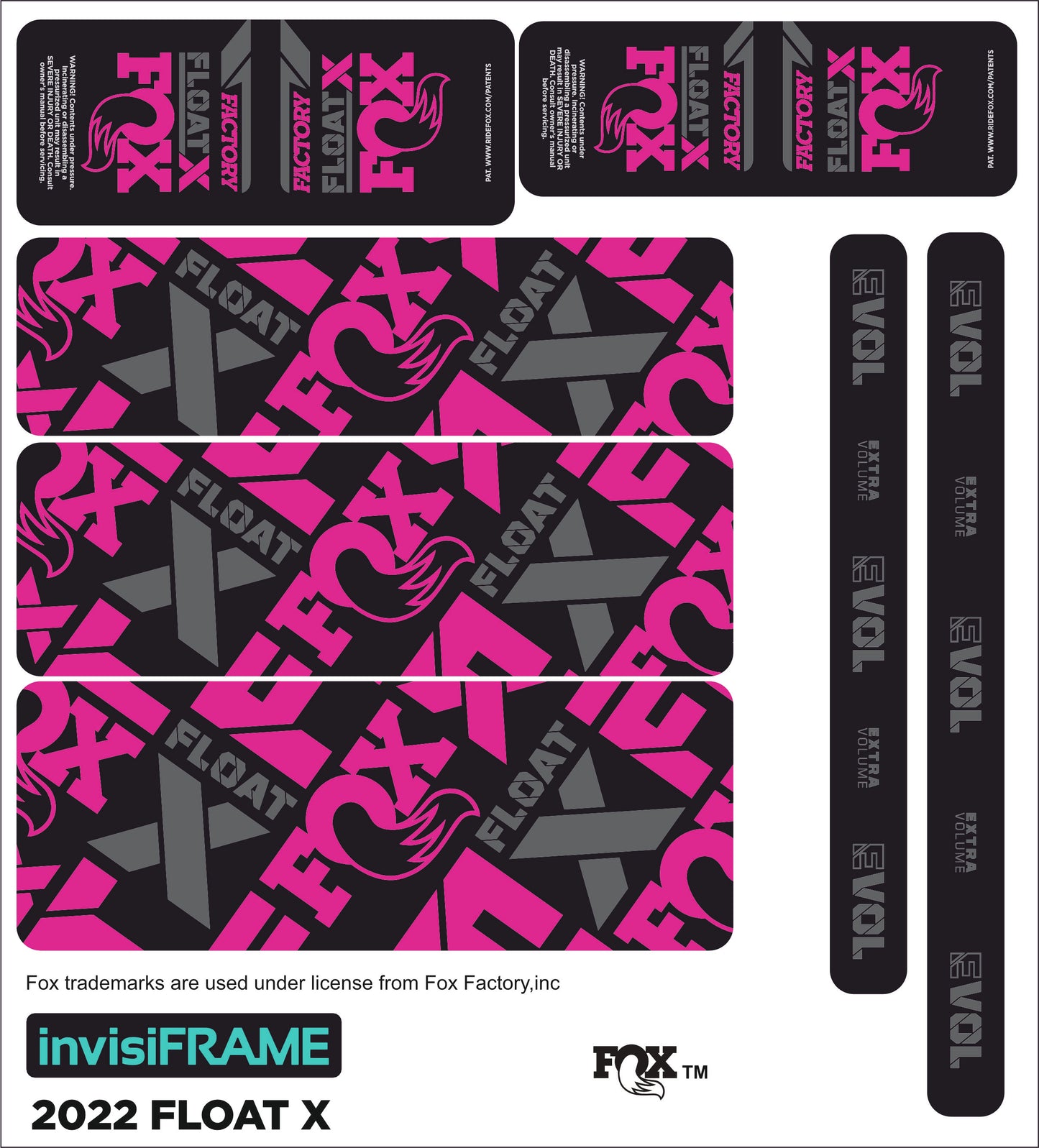 Fox Float X Factory 2022 Decals