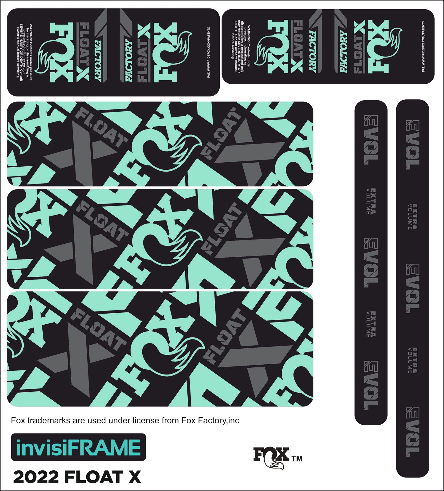 Fox Float X Factory 2022 Decals