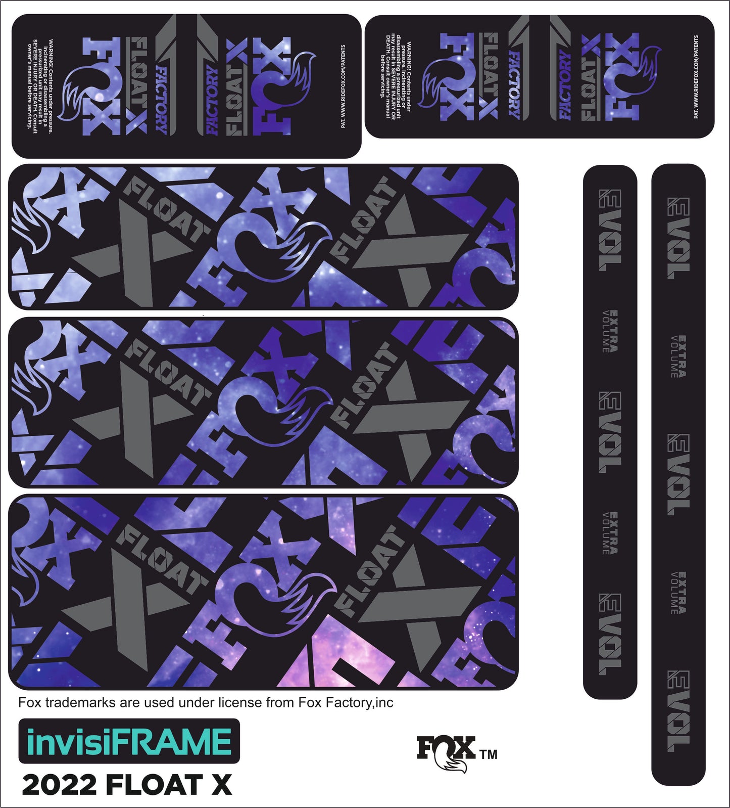 Fox Float X Factory 2022 Decals