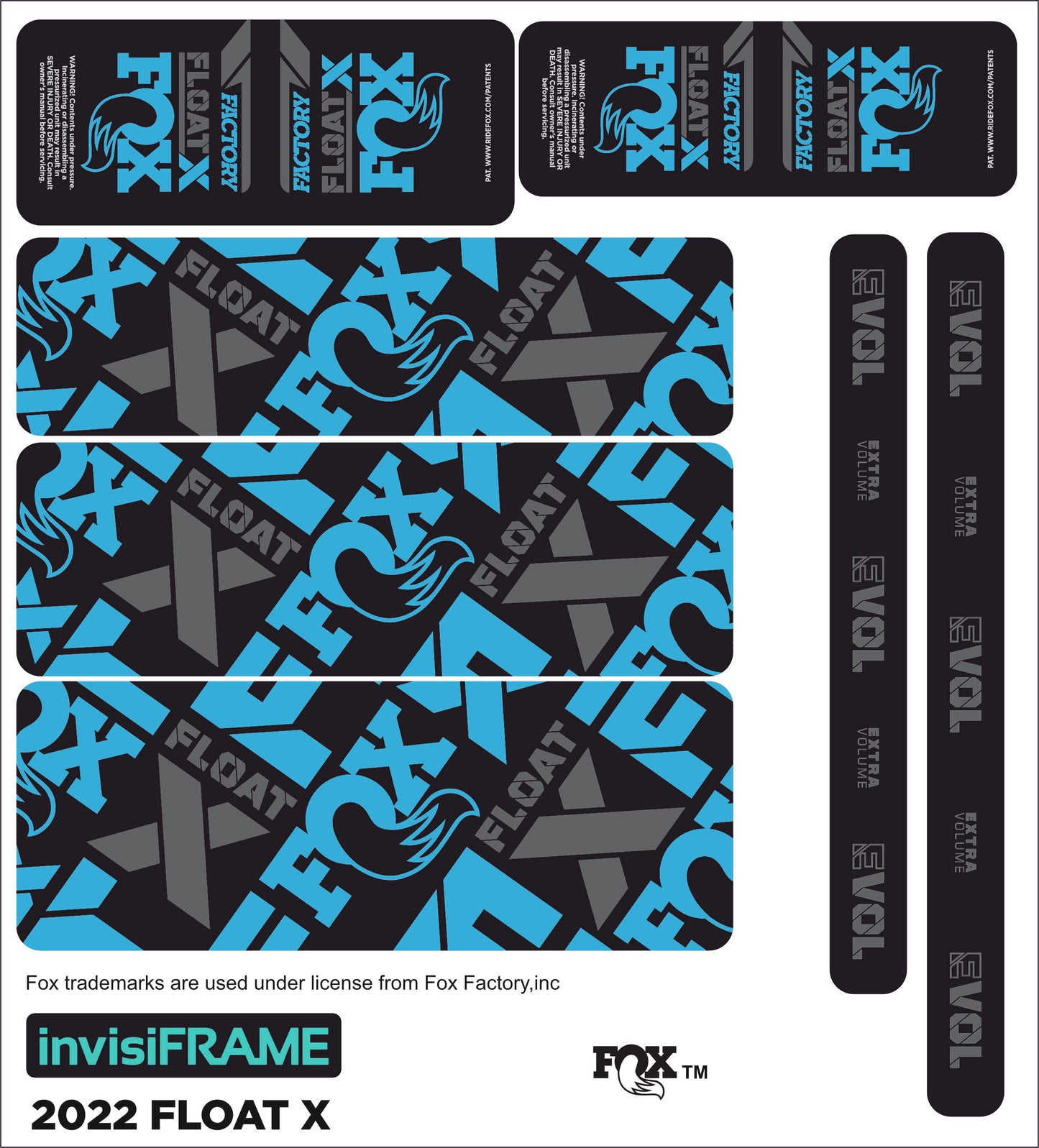 Fox Float X Factory 2022 Decals