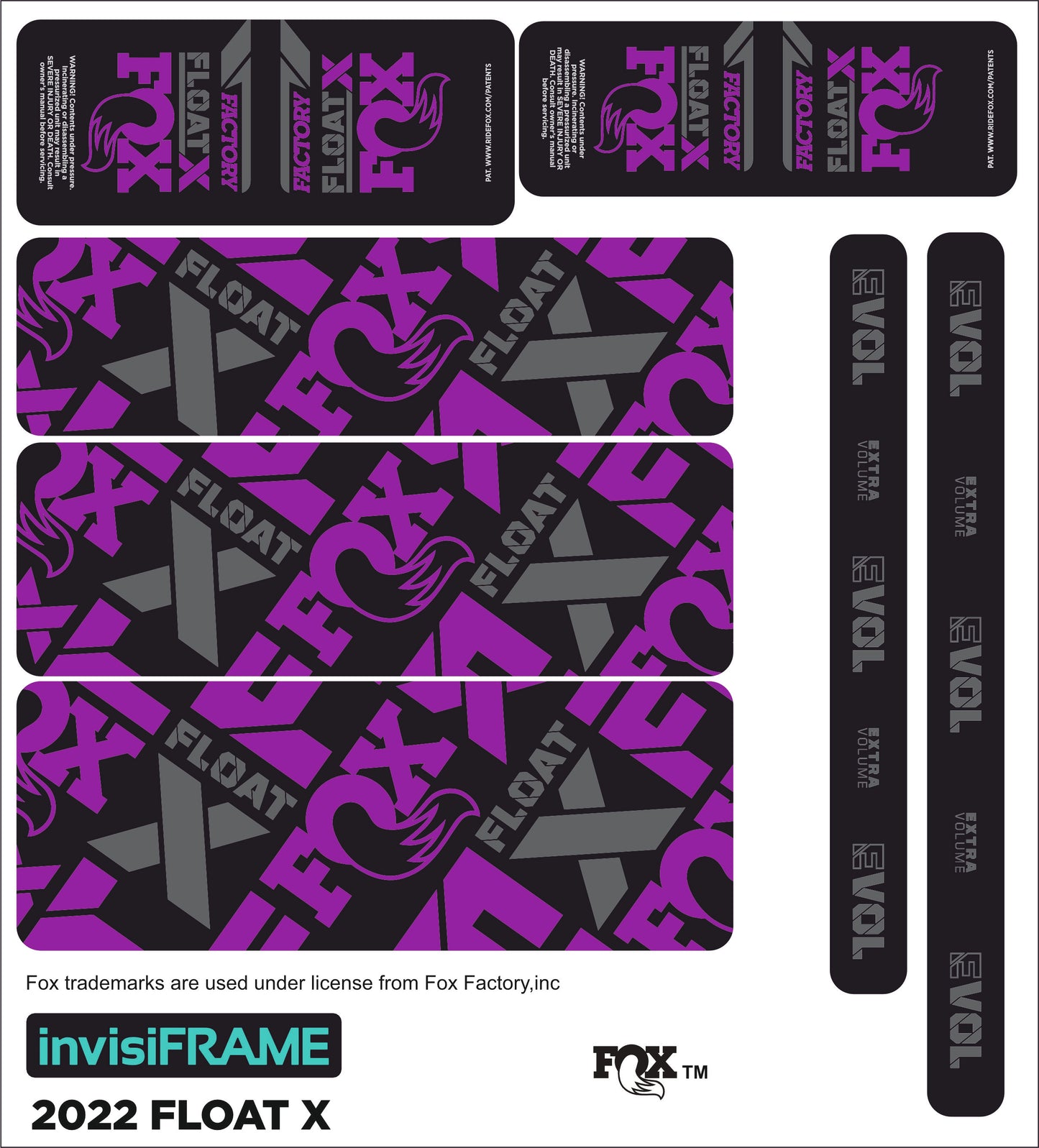 Fox Float X Factory 2022 Decals