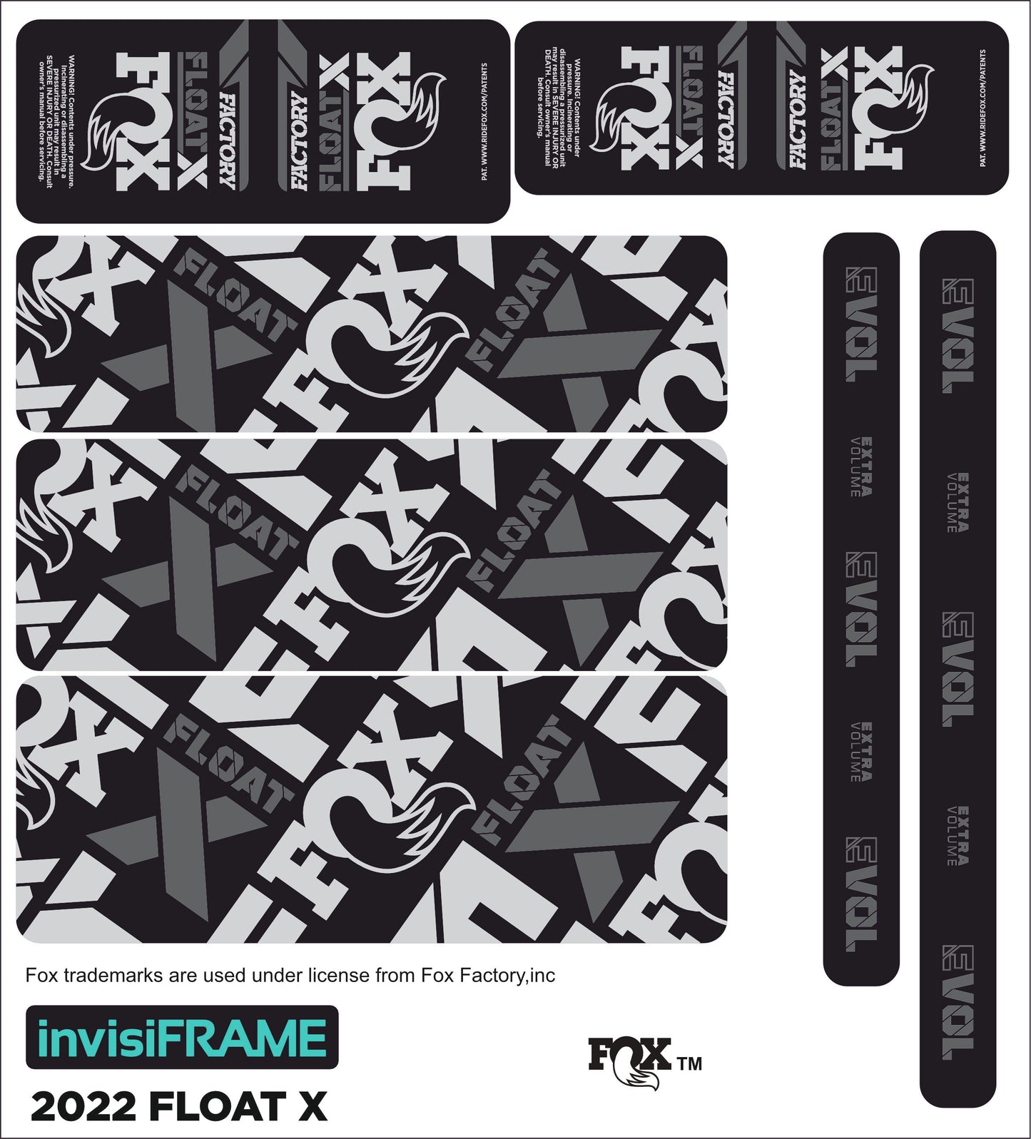 Fox Float X Factory 2022 Decals