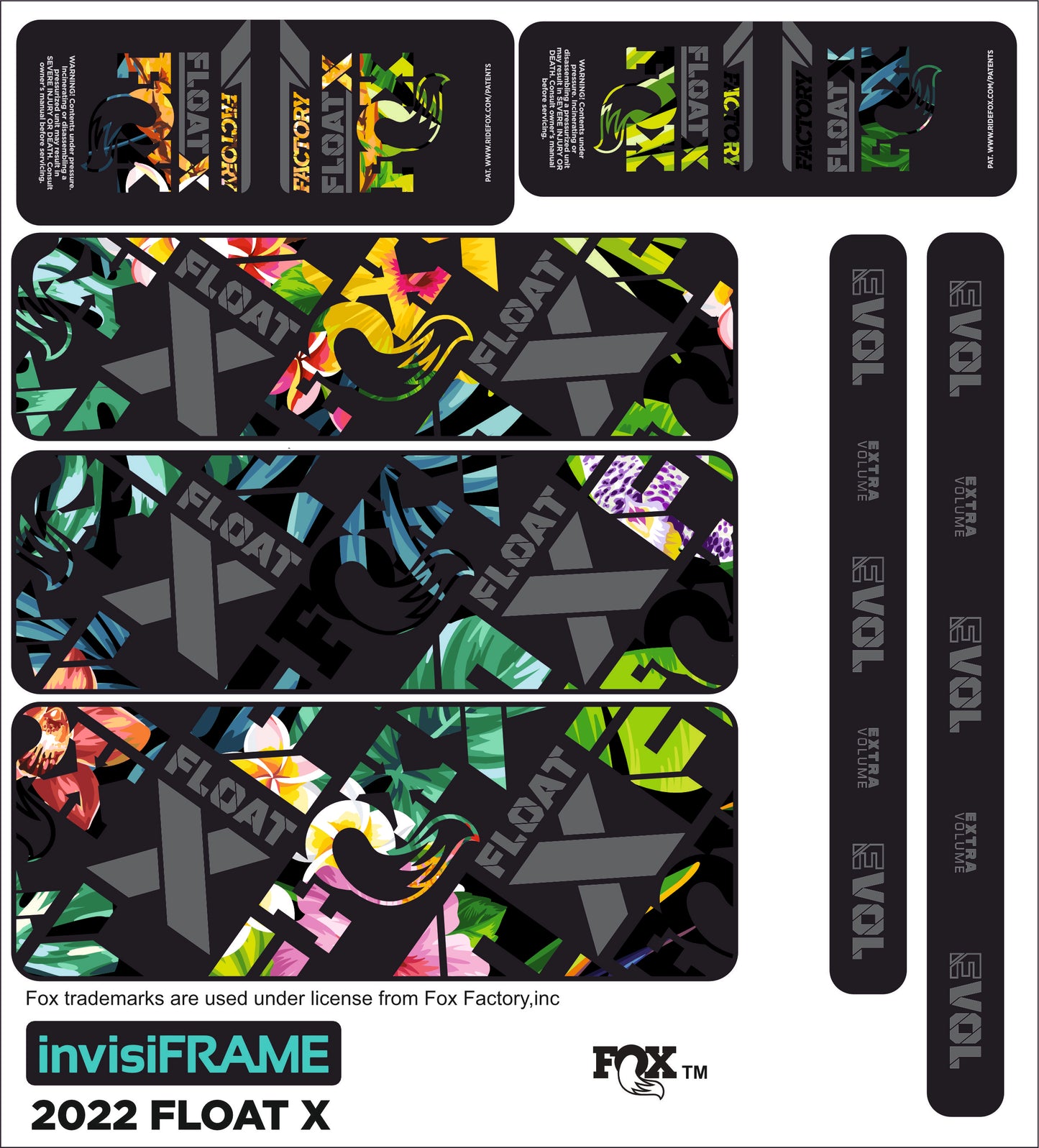 Fox Float X Factory 2022 Decals