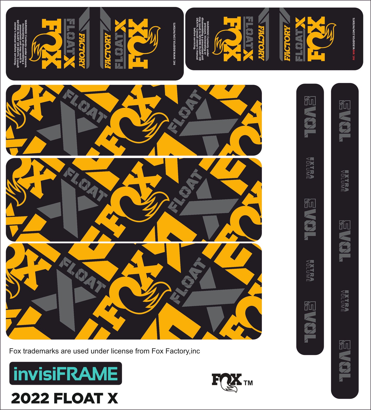 Fox Float X Factory 2022 Decals
