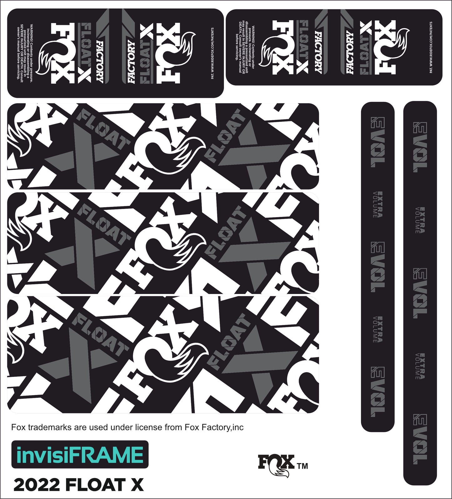 Fox Float X Factory 2022 Decals