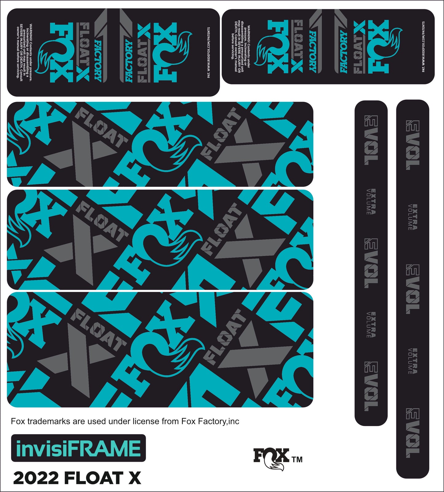 Fox Float X Factory 2022 Decals