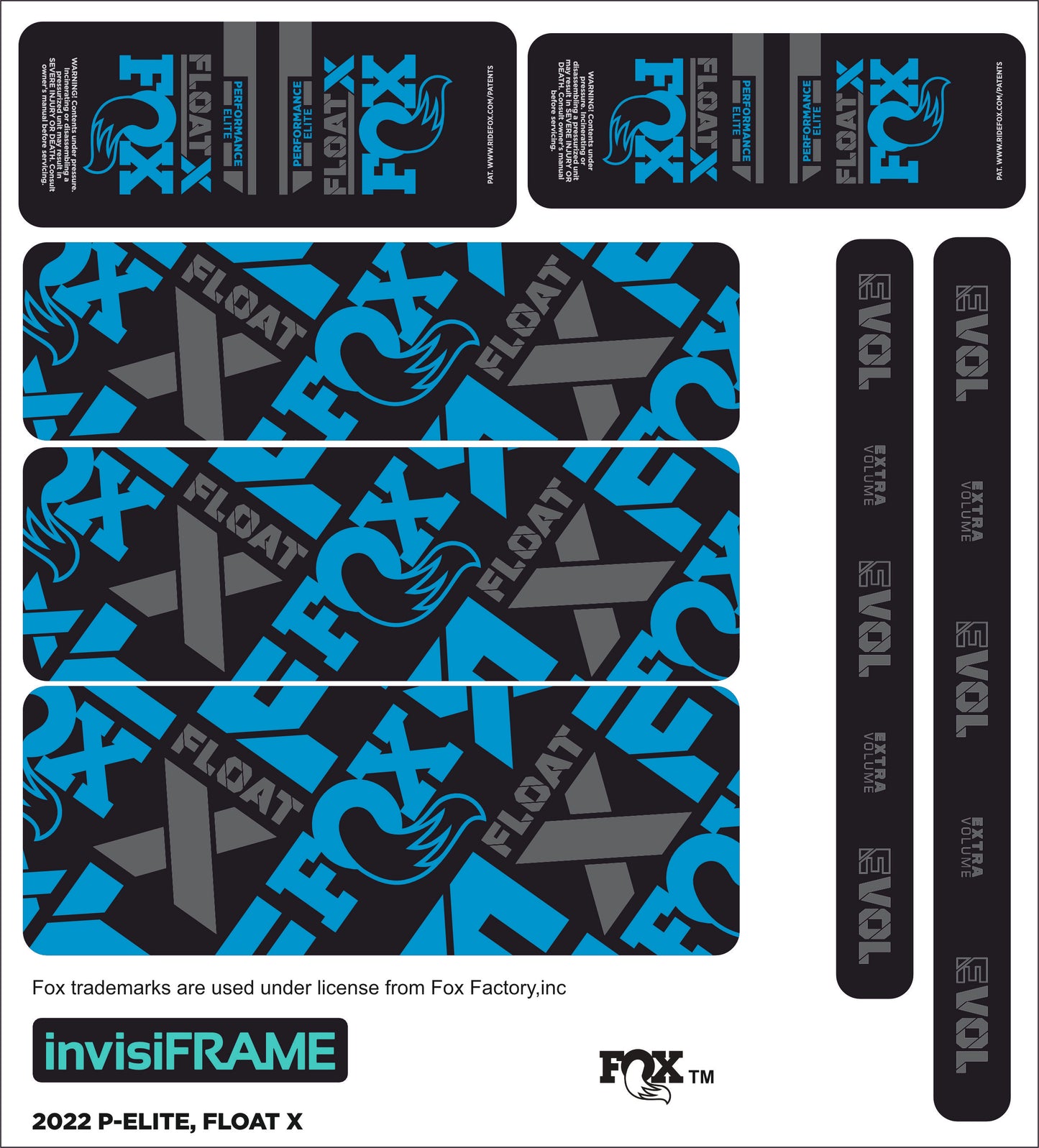 Fox Float X Performance Elite 2022 Decals