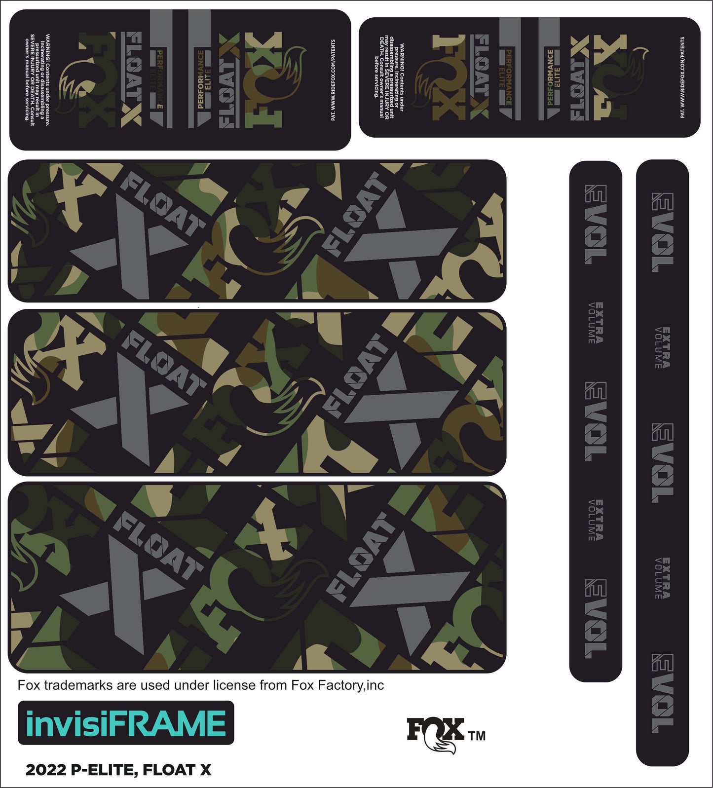 Fox Float X Performance Elite 2022 Decals