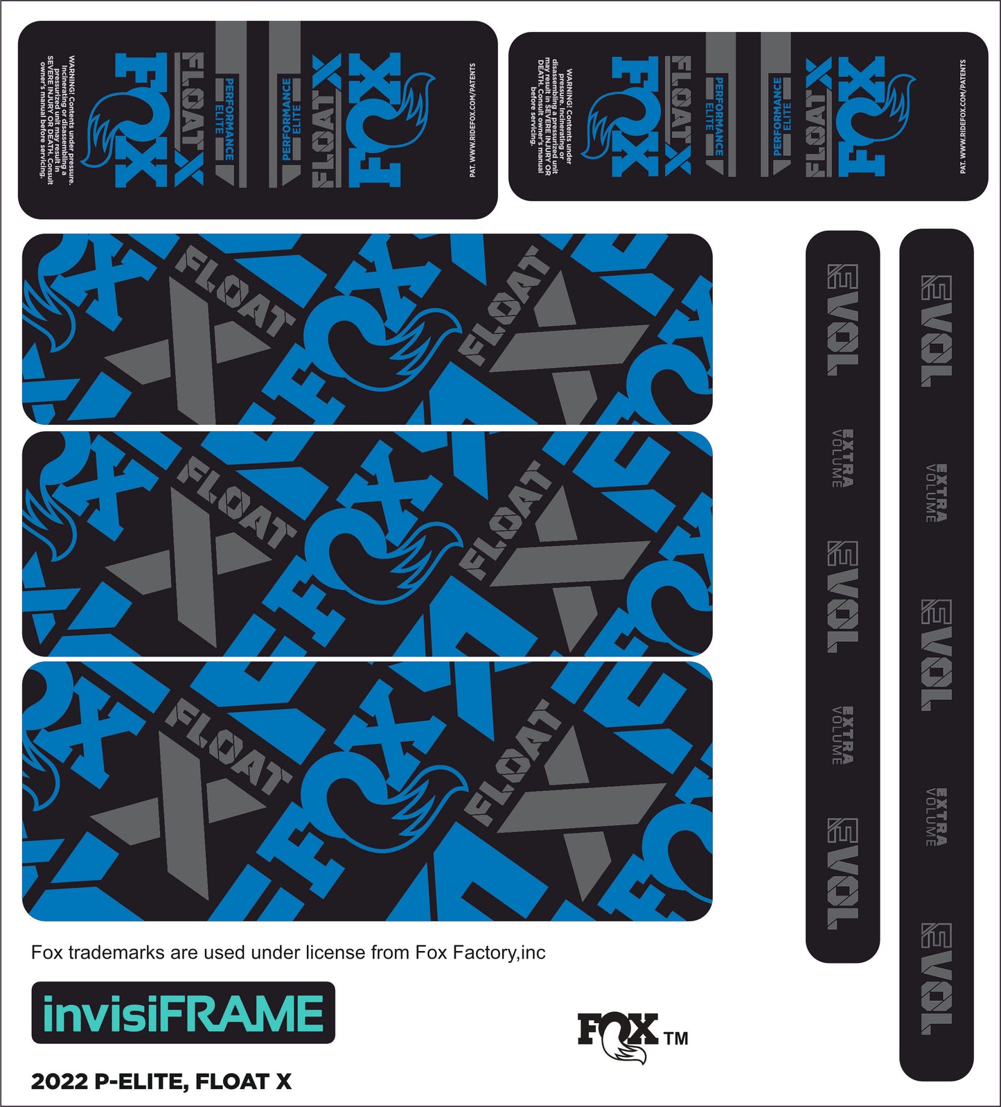 Fox Float X Performance Elite 2022 Decals