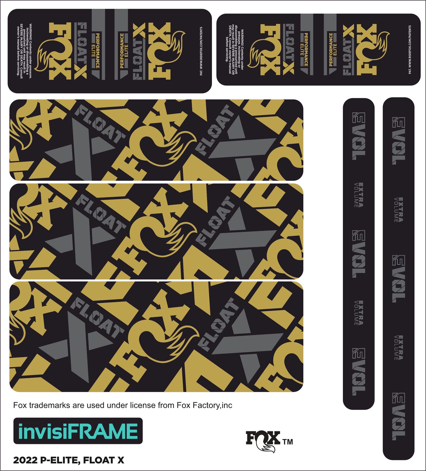 Fox Float X Performance Elite 2022 Decals