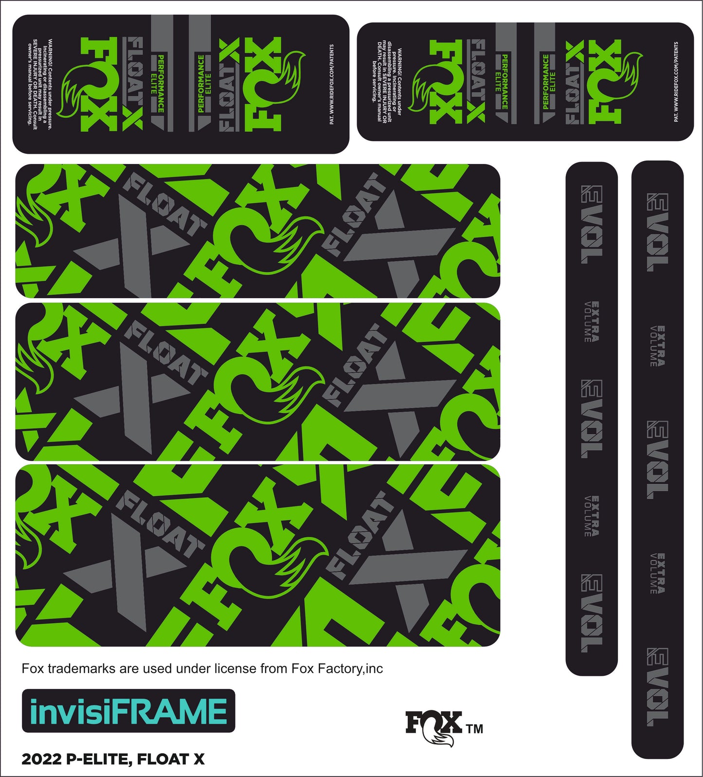 Fox Float X Performance Elite 2022 Decals