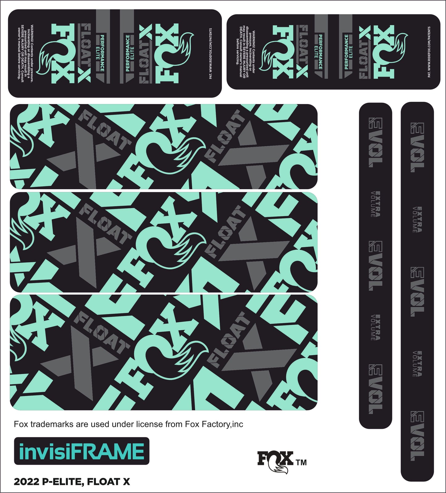 Fox Float X Performance Elite 2022 Decals