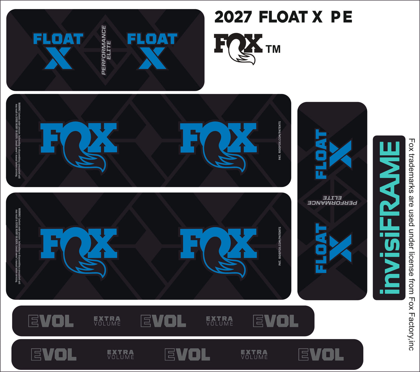 Fox Float X Performance Elite 2027 Decals
