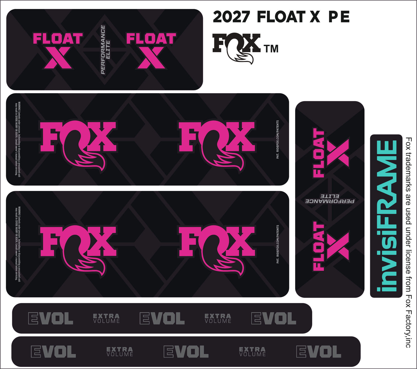Fox Float X Performance Elite 2027 Decals