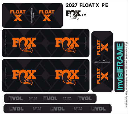 Fox Float X Performance Elite 2027 Decals