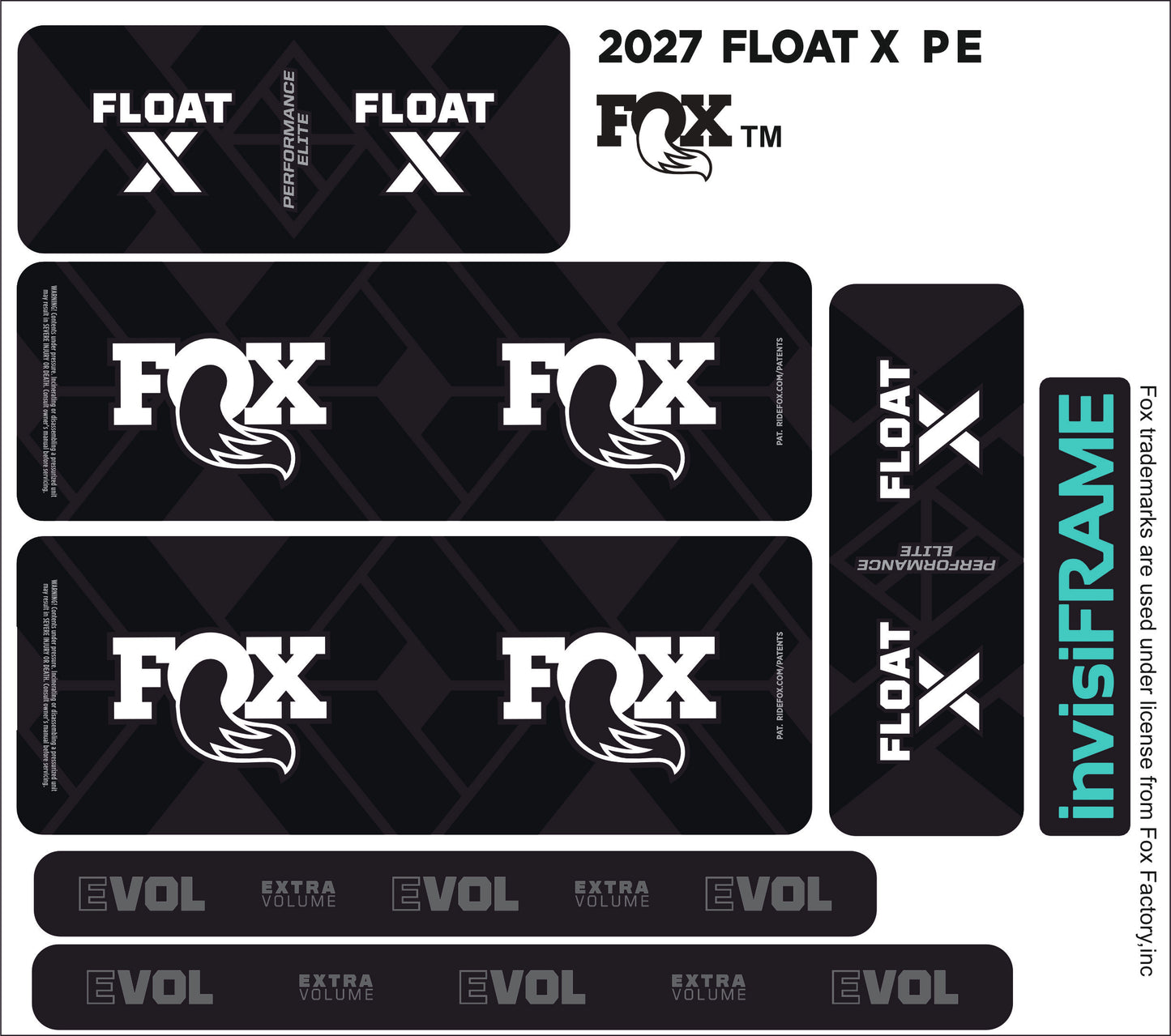 Fox Float X Performance Elite 2027 Decals