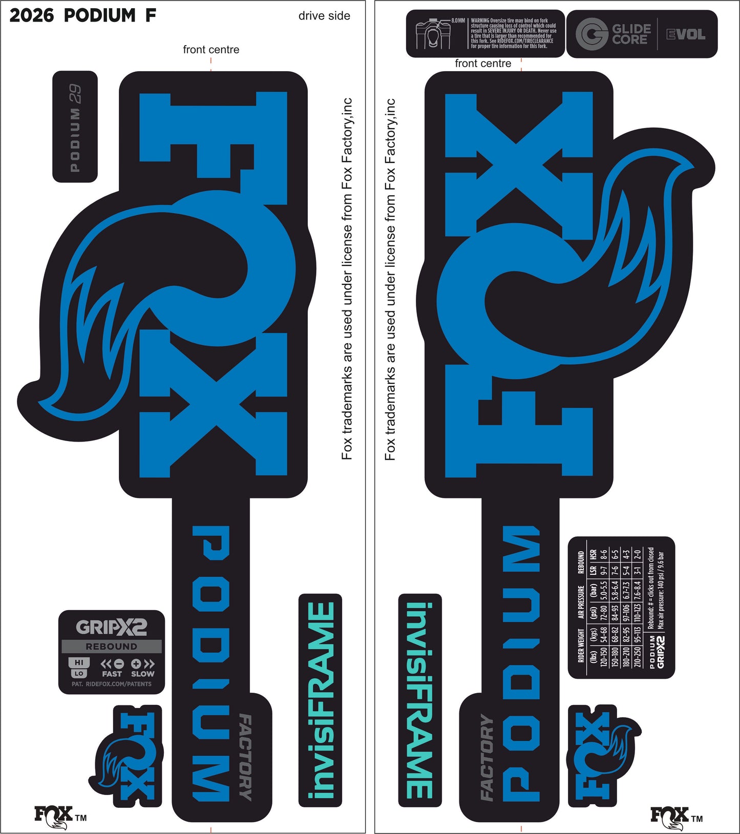 FOX PODIUM FACTORY 2026