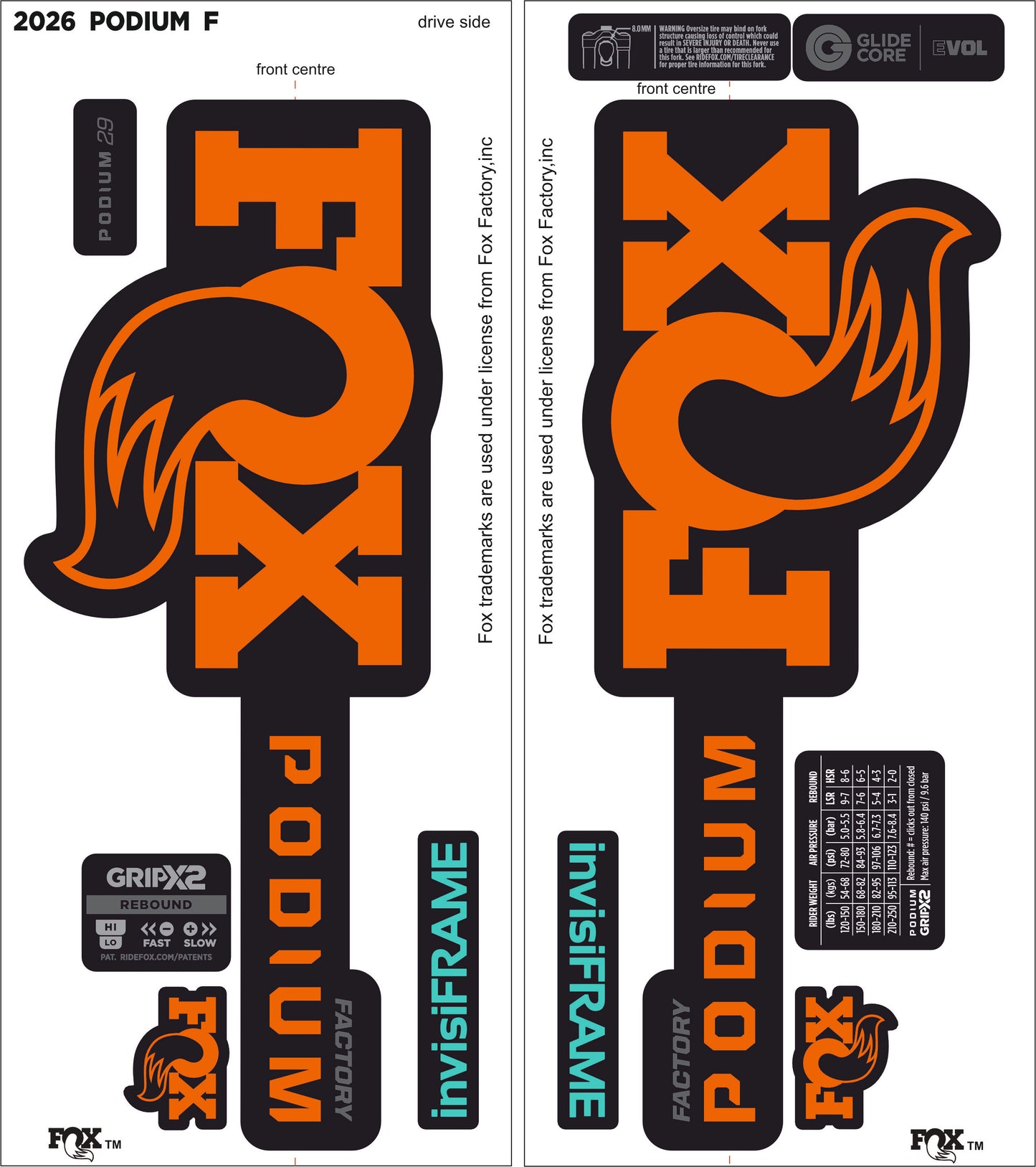 FOX PODIUM FACTORY 2026