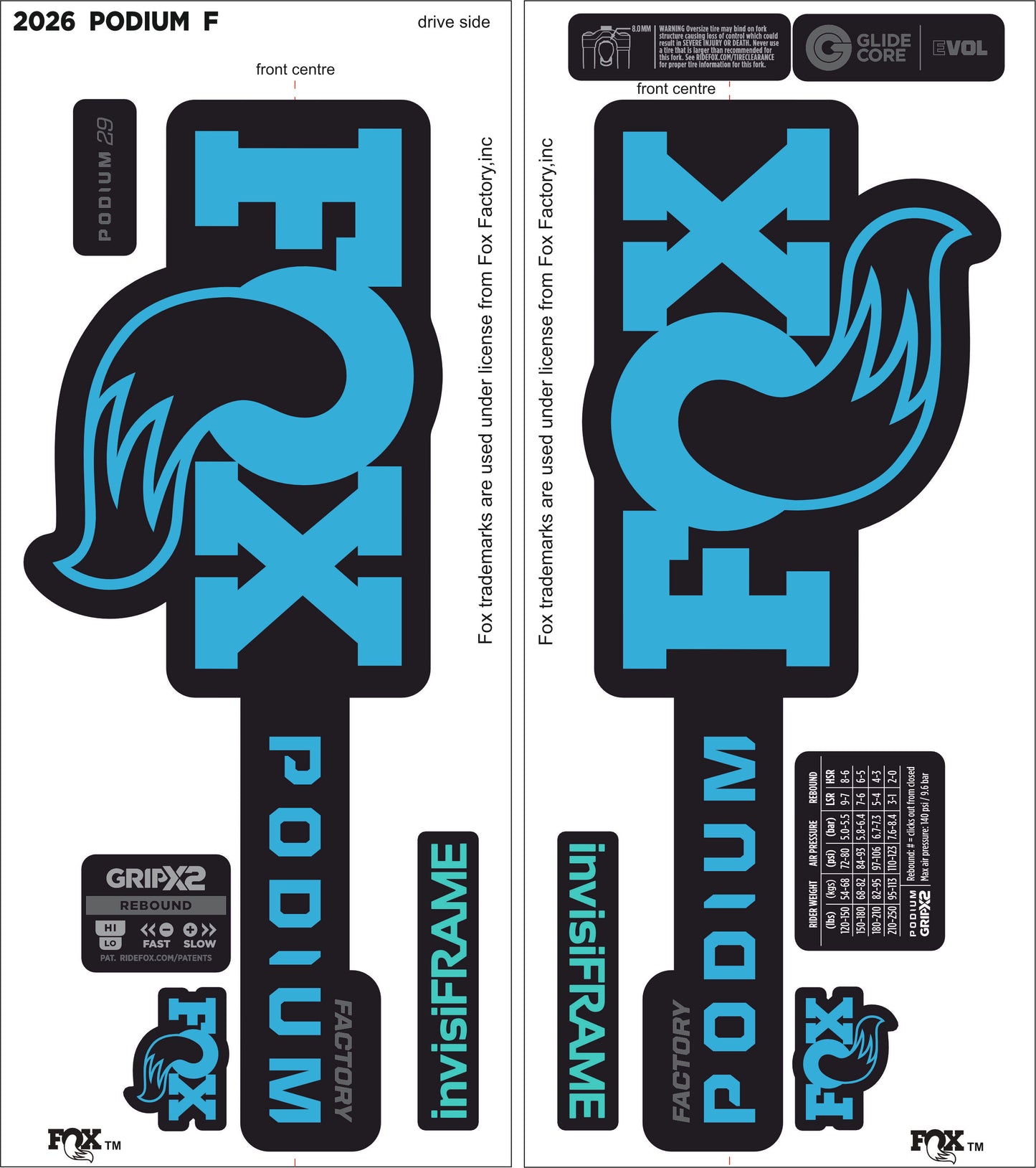 FOX PODIUM FACTORY 2026