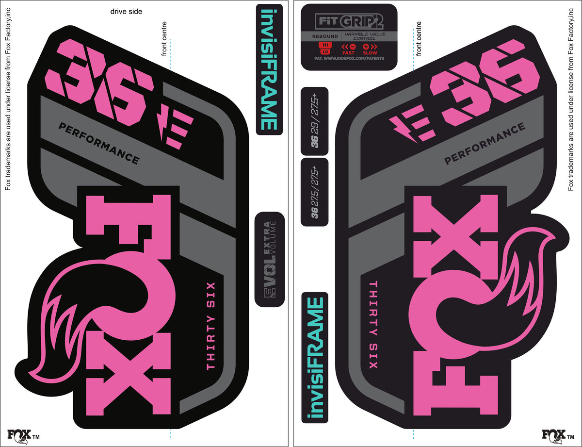 Fox 36 performance 2021 E Bike Decals